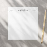 Monogram Modern Elegant Chic Script Name Notepad<br><div class="desc">Monogram Modern Elegant Chic Script Name Calligraphy Notepad</div>