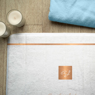 Luxury Bath Mats & Rugs, Monogram Options