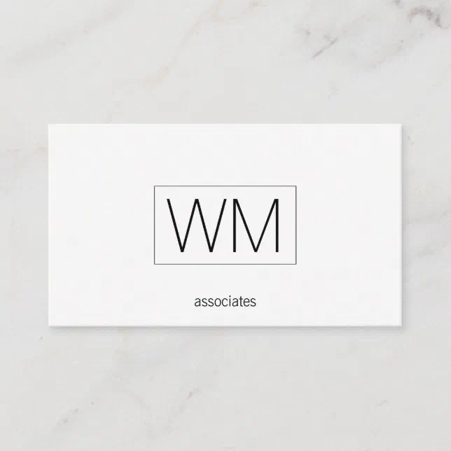 Monogram | Modern Executive Business Card | Zazzle