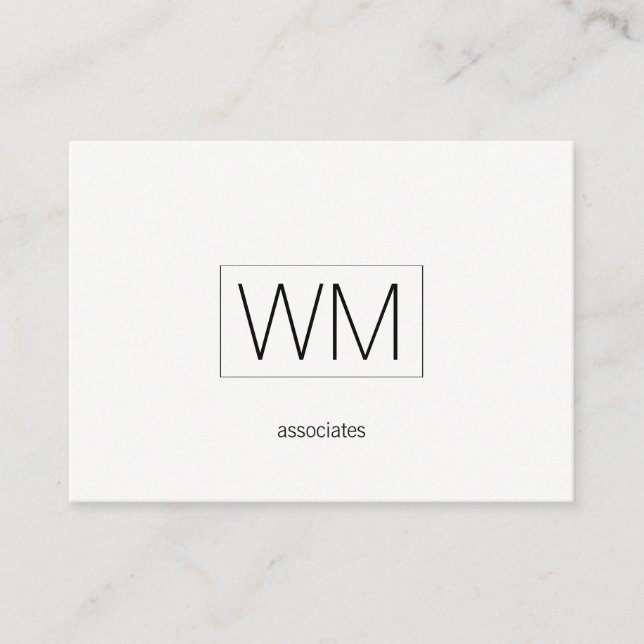 Monogram | Modern Executive Business Card (Front)