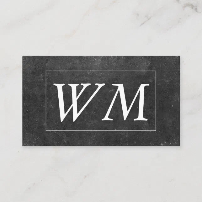 Monogram | Modern Executive (Slate) Business Card | Zazzle