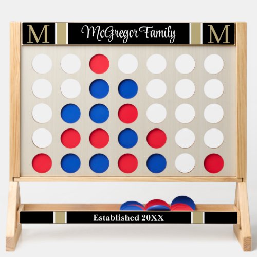 Monogram Modern Family Black White Tan Sand