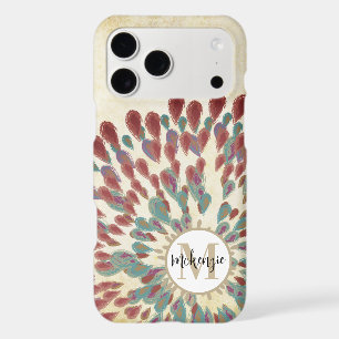 Monogram Modern Flower Earth Tones Hues iPhone 17 Pro Max Case