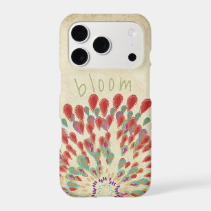Monogram Modern Flower Teal  iPhone 17 Pro Case