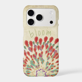 Monogram Modern Flower Teal iPhone 17 Pro Case