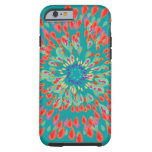 Monogram Modern Flower Teal iPhone Case