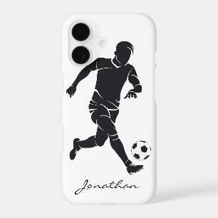 Monogram Modern Football Soccer Player Sports iPhone 17 Case