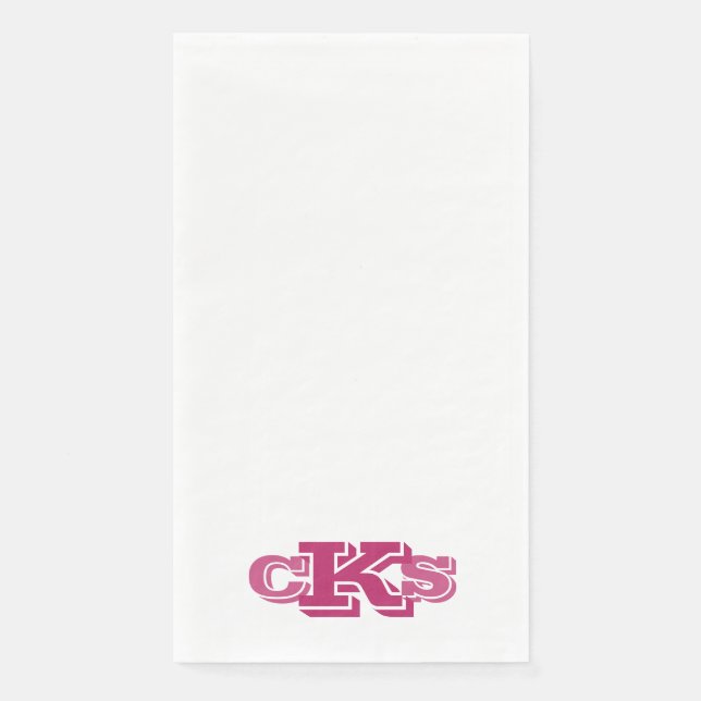 Monogram Modern Fun Guest Bath Paper Towels (Front)
