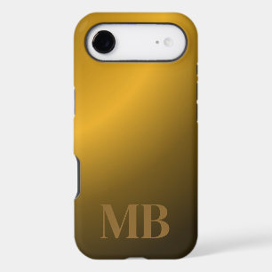 Monogram Modern Gold Tiger Eye iPhone 17 Air Case