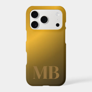 Monogram Modern Gold Tiger Eye iPhone 17 Pro Case