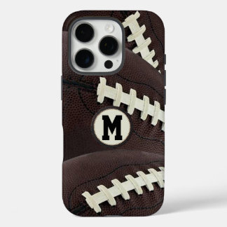 Monogram Modern Graphic Football iPhone 16 Pro Case