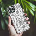 Monogram Modern Gray White Abstract Pattern iPhone 16 Pro Max Case<br><div class="desc">Monogram Modern Gray White Abstract Pattern iPhone 16 Pro Max Case Phone Case features a pattern of abstract objects with your custom monogram in the center. Perfect gift for her for Christmas,  birthday,  Mother's Day and more whether girlfriend,  sister,  mother,  friends. Created by Evco Studio www.zazzle.com/store/evcostudio</div>