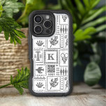Monogram Modern Gray White Abstract Pattern iPhone 16 Pro Max Case<br><div class="desc">Monogram Modern Gray White Abstract Pattern iPhone 16 Pro Max Magsafe Case Phone Case features a pattern of abstract objects with your custom monogram in the center. Perfect gift for her for Christmas,  birthday,  Mother's Day and more whether girlfriend,  sister,  mother,  friends. Created by Evco Studio www.zazzle.com/store/evcostudio</div>