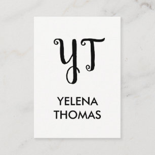 Monogram   Modern Grunge Monogram Business Card