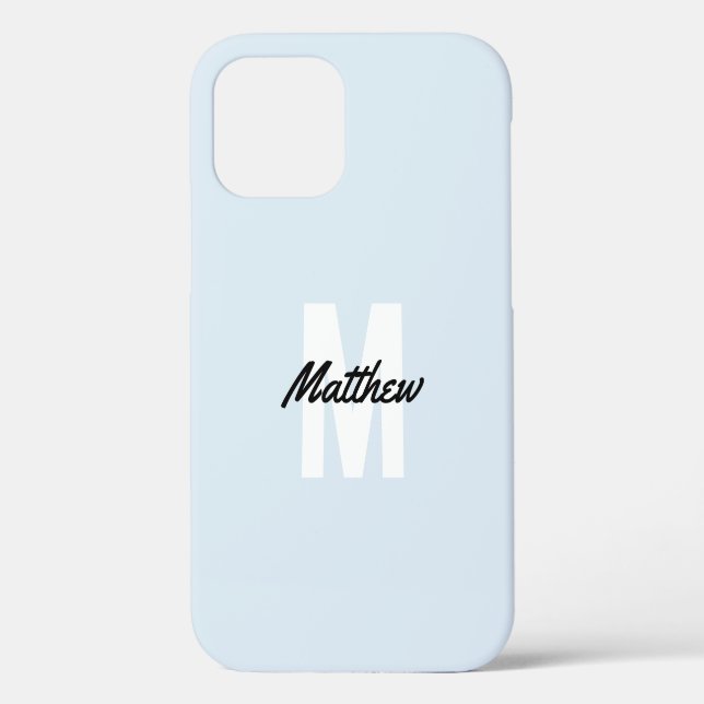Monogram Modern Handwriting Name Case-Mate i iPhone Case (Back)