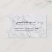 Monogram modern marble business card (Back)