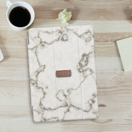 Monogram Modern Marble iPad Cover