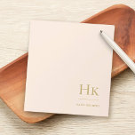 Monogram Modern Minimal Blush Pink Gold Simple Notepad<br><div class="desc">Monogram Modern Minimal Blush Pink Gold Simple Feminine Social Notepad</div>