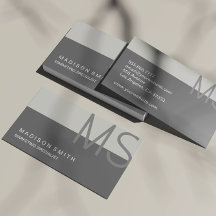 Monogram Modern Minimal Gray Professional