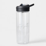 Monogram Modern Minimal Handwritten Script Water Bottle<br><div class="desc">A handwritten monogram design in an elegant style in black informal casual script typography. The text can easily be customized for a design as unique as you are!</div>