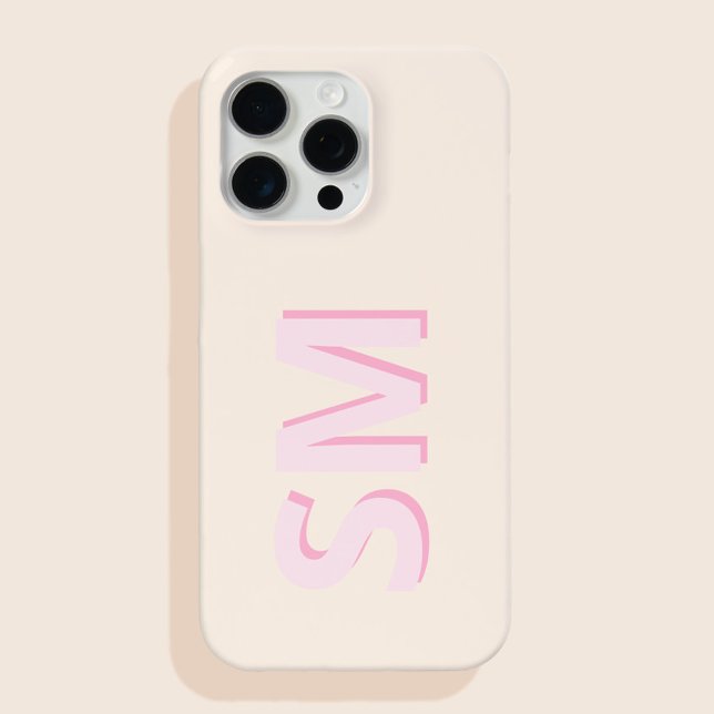 Monogram Modern Minimalist Case-Mate iPhone Case (Creator Uploaded)