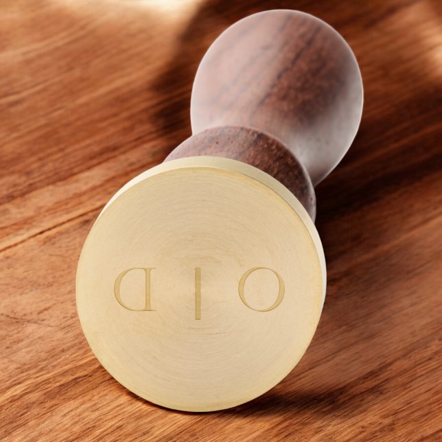 Monogram Modern Minimalist Elegant Wedding  Wax Seal Stamp (Creator Uploaded)