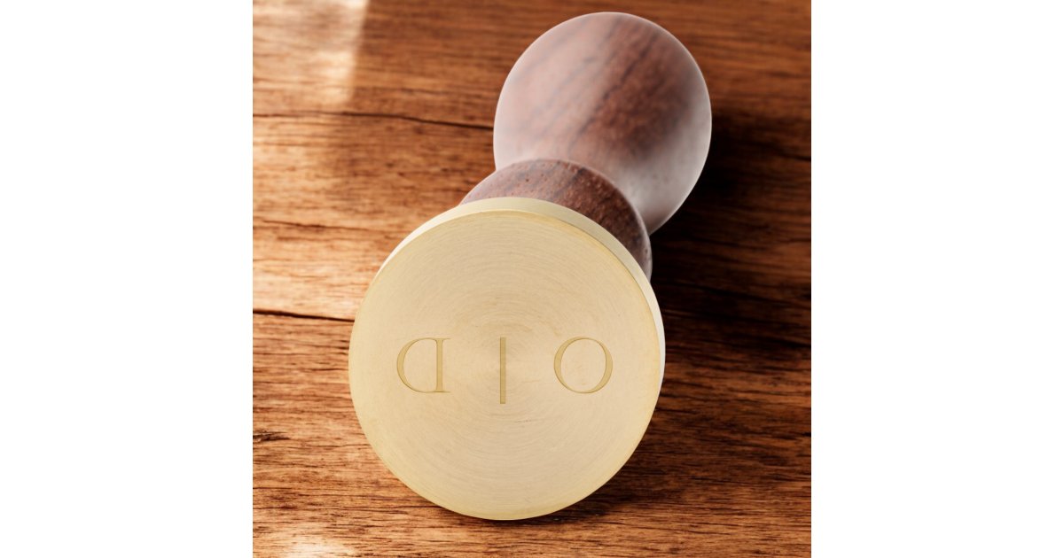 Monogram Modern Minimalist Elegant Wedding Wax Seal Stamp | Zazzle