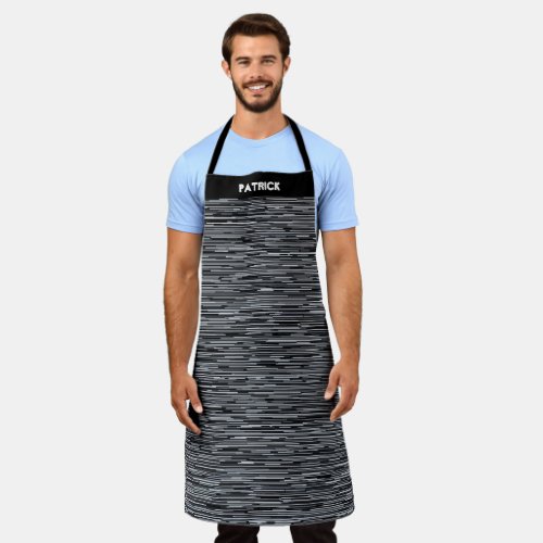 Monogram Modern Neutral Dark Gray Employee Apron