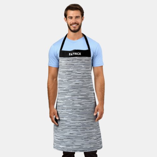 Monogram Modern Neutral Gray Employee Apron