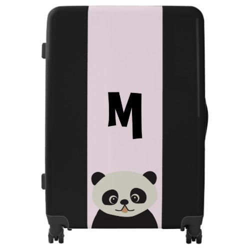 Monogram Modern  Panda Illustration Luggage