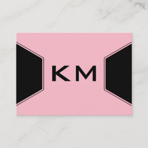 Monogram Modern (Pink) Business Card