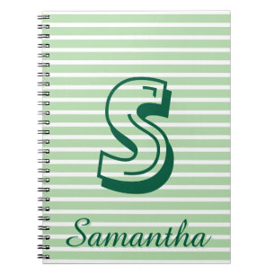 Monogram Modern Preppy Back-To-School Notebook