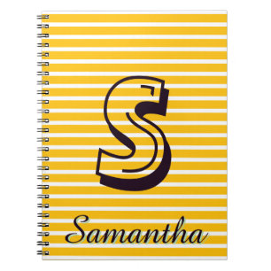 Monogram Modern Preppy Back-To-School Notebook