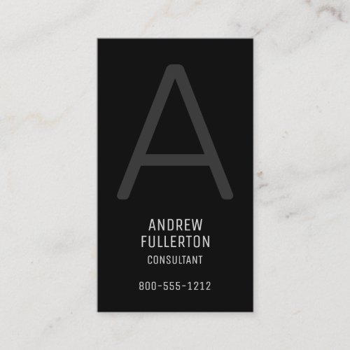 Monogram Modern Professional Simple Vertical Business Card