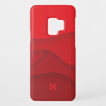 Monogram. Modern Red Abstract Art. Case-Mate Samsung Galaxy S9 Case