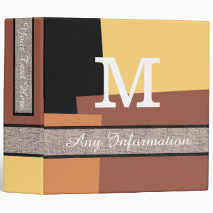 Monogram Modern Retro Colors #6 Binder