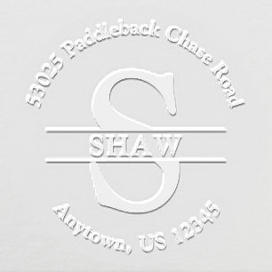 Monogram Modern Simple Classic Return Address Embosser