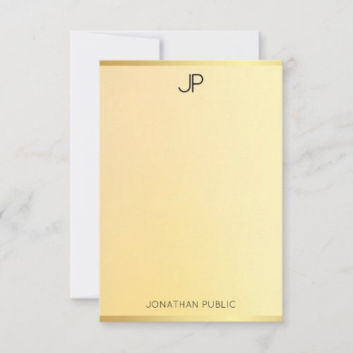 Monogram Modern Simple Gold Look Elegant Template