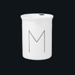 Monogram Modern Simple Minimalist Plain Beverage Pitcher<br><div class="desc">Check out our modern minimalist templates to help you design your perfect professional design.</div>