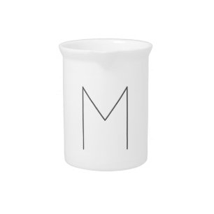 Monogram Modern Simple Minimalist Plain Beverage Pitcher