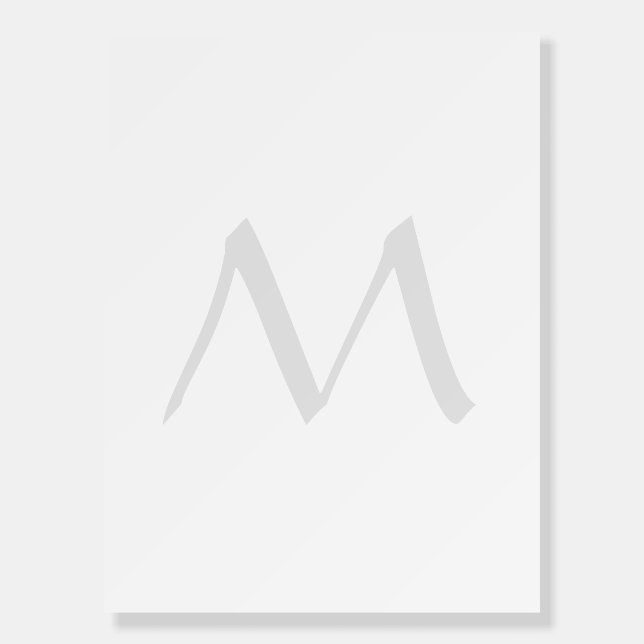 Monogram Modern Simple Minimalist Plain Foam Board (Front)