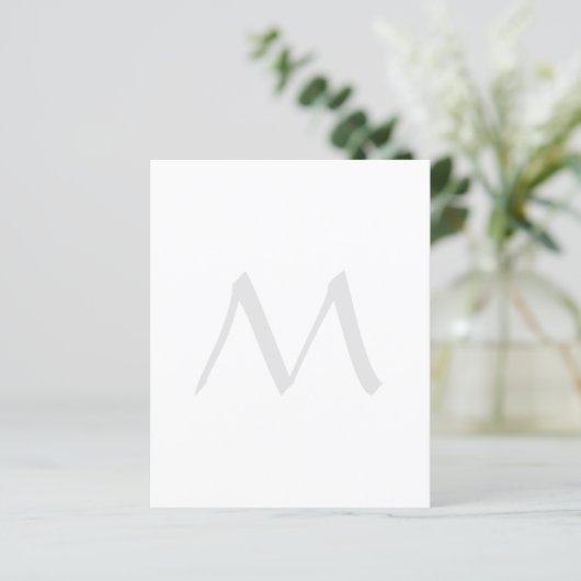Monogram Modern Simple Minimalist Plain Paper  (Standing Front)