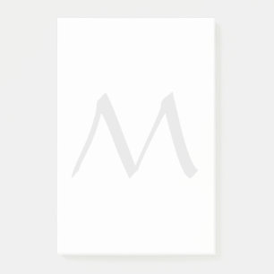 Monogram Modern Simple Minimalist Plain Post-it Notes