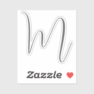 Monogram Modern Simple Minimalist Plain Sticker