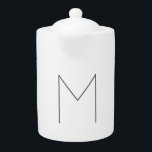 Monogram Modern Simple Minimalist Plain Teapot<br><div class="desc">Check out our modern minimalist templates to help you design your perfect professional design.</div>