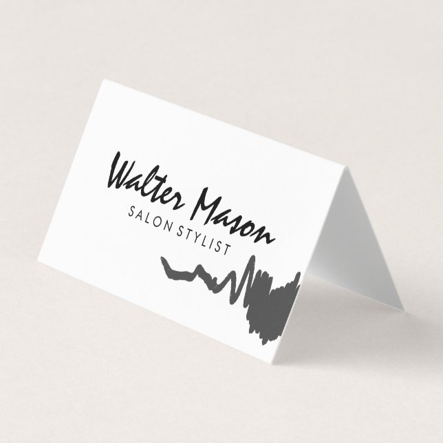 Monogram Modern Sleek and Slim 2 Business Card (Front)