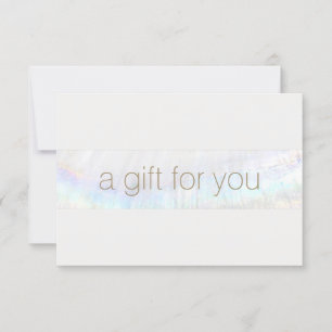 Monogram Modern Spa Salon Gift Certificate Thank You Card