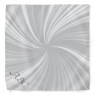 Monogram Modern Stylish Silver Spectrum Radiant Bandana