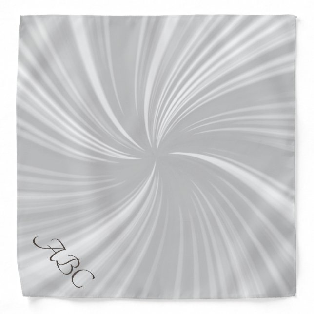 Monogram Modern Stylish Silver Spectrum Radiant Bandana (Front)