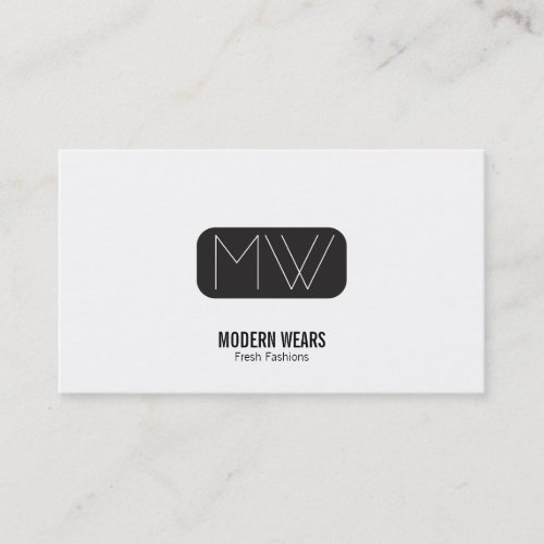Monogram Modern Type Business Card